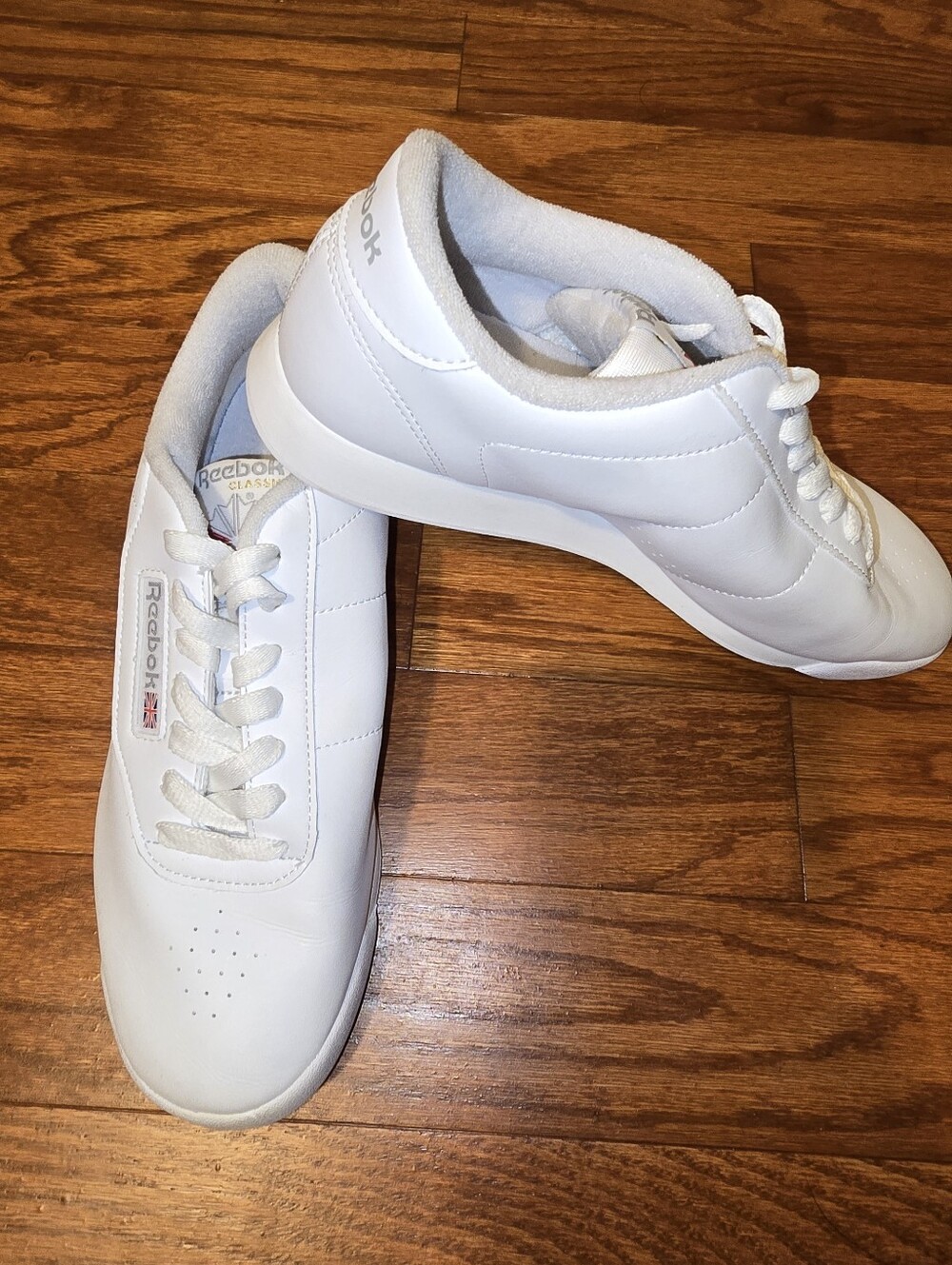 Reebok Women's White Classic Princess Leather Low-Top Sneakers